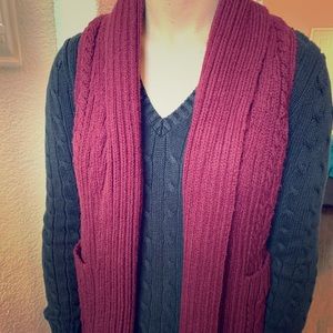 Aeropostale Wool Sleeveless Cardigan Maroon